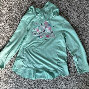 Adidas Light Green Hoodie with Logo
